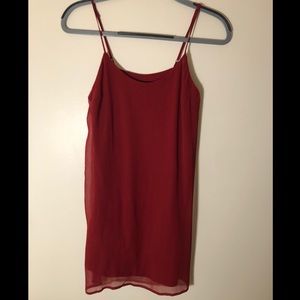 Burnt Orange Spaghetti Strap Dress